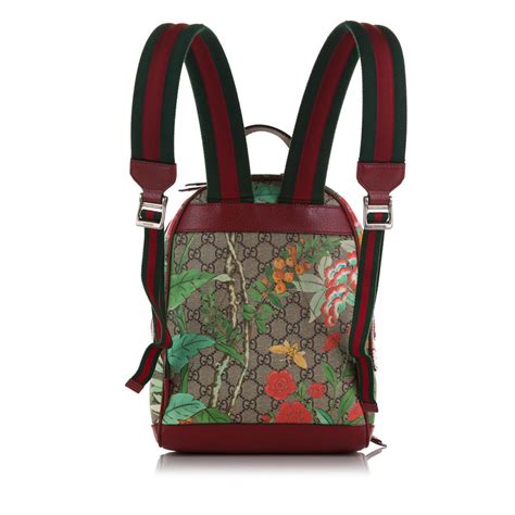 Red GG Supreme Canvas Tian Eden Backpack Small